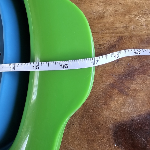 Large Sink Strainer Colander Collapsable Expandable Handles Green and Blue - Picture 4 of 8